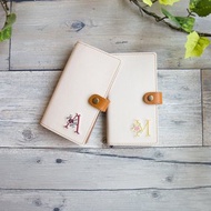 智慧型手機殼 相容於所有型號 筆記型電腦 [刺繡縮寫] 象牙色 酒紅黃iPhone A041I