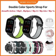 Double Color Strap for Amazfit Bip 3 , Bip 3Pro / Bip U Bip UPro / Bip 1s / Bip Lite Strap Amazfit A