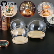 SUERHD Glass cloche Home Decor Fairy Lights Glass Vase Terrarium Jar Transparent Bottle Flower Storage box