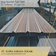Atap Spandek 0.4 mm Galvalum Zincalum SUPRADEK 0.40 SNI 1060 bjls /mtr