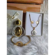Padre Pio Necklace Set with Oil