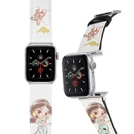 迪士尼 Disney-Apple Watch錶帶-皮革系列-Q版茉莉公主 Jasmine
