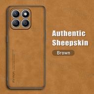 Jingsanc Ốp da cho Honor x7b/Honor x8b trường hợp sang trọng da cừu mềm silicon Ốp điện thoại TPU đơ