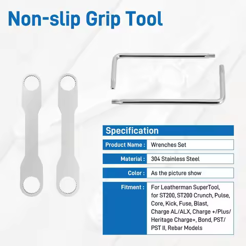 For Leatherman Disassembly Multi Tool Slim Steel Wrench Multitool Spanner T8 T10 Non-Slip 304 Stainl