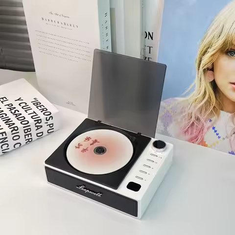 Portable CD Player Wireless Bluetooth Speakers FM Radio Music Album Player Home CD Machine With Scre