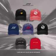Formula One F1 Inspired Embroidered Hats McLaren Haas Williams Formula 1 Team Customized Caps