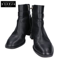 二手 Jimmy Choo Claris 皮革側拉鍊踝靴，40 碼