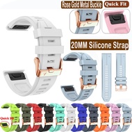 Quickfit 20mm Silicone Band For Garmin 7S 6S 5S Plus Epix Pro 2 42mm Approach S70 42mm Watch  Bracelet Fenix 7s 6s 5s Watchband