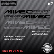 Mivec Side door v1 die cut sticker OLD MIVEC