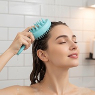 Scalp Care Brush With Long Handle Shampoo Hair Washing Massager For Women N0p5