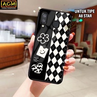 HP Latest Samsung A8 Star/ A9 Star Case Shiny Case - New Glossy Case Samsung A8 Starhp [Flower Motif