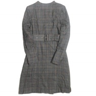 TOGA PULLA 2018 秋冬 日本製造 羊毛格紋洋裝 TP82-FH214 36碼 灰色長袖洋裝上衣 [二手] [TOGA PULLA]