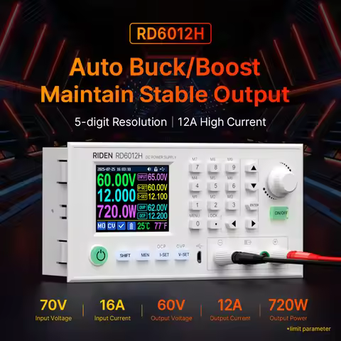 RD Riden RD6012H RD6012H-W 60V 12A DC to DC Buck Boost Module Device