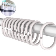 LUXE Curtain Rings Hanging Plastic Replacement For Living Room Bathroom White/Black Hooks Rings