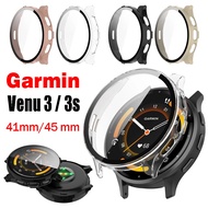Glass + Case for Garmin Venu 3 / 3S PC Case Glass Protective Cover + Screen Protector for Garmin Venu 3 /3S Smart Watch Full Cover Protective Case