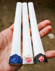 Once Pipa Rokok Tulang Duyung Asli Panjang 13-14 CM Bermotif