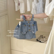 女童牛仔套装儿童2024新款背心短裙两件套夏宝宝休闲韩范童装套裙Girls' denim suit, children's 2024 new backguoja010.my