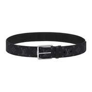 LV Men's Canvas and Cowhide Leather Width 4cm Business Double sided Belt M8358U