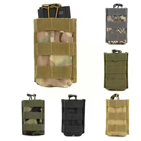 Molle Mag Pouch Hunting Tactical Single Rifle Magazine Pouch Open Top Bag M4 M16 5.56 .223 Cartridge
