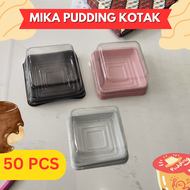 (50 PCS) MIKA TRAY PUDDING KOTAK MINI / MIKA MOONCAKE CASE / TRAY MOONCAKE / MIKA CAKE MINI