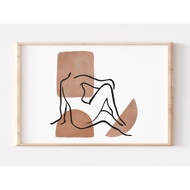 Tranh treo tường | Line art-Fine line female art print Fashion print 92 tranh canvas giá rẻ