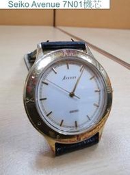 Seiko Avenue 7N01機芯 皮帶時尚錶款二手良品#87