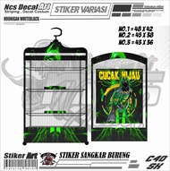 STIKER/DECAL SANGKAR BURUNG EBOT STIKER KANDANG BURUNG STIKER KOTAK SANGKAR/KANDANG BURUNG STIKER KA