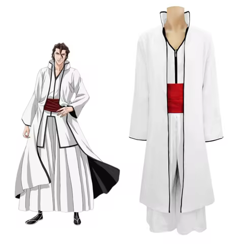 Anime Bleach Aizen Sousuke Cosplay Costume Team Captain Arrancar Set Thousand-Year Blood War Uniform