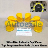 Wheel Nut Indicator Cap 36 mm Car Wheel Nut Bolt Mark Cap Strong Key Size 36mm Wheelnut Indicator