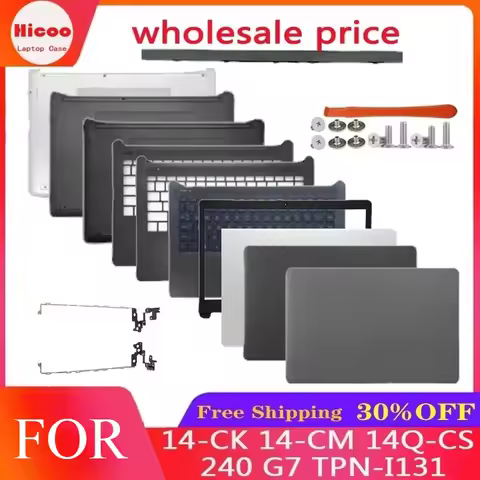 New For HP 14-CM 14-CK 14Q-CS 240 G7 245 G7 246 G7 TPN-1131 Laptop LCD Back Cover/Front bezel/Hinges
