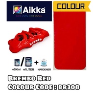 AIKKA BR308 BREMBO RED 4:1 2K BRAKE CALIPER PAINT With HARDENER