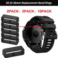 Rubber Replacement Watch Strap Band Keeper Loop Security Holder Retainer Ring For Garmin Fenix 6X / 5X / 5XPlus / 3 / 3HR Smart Watch
