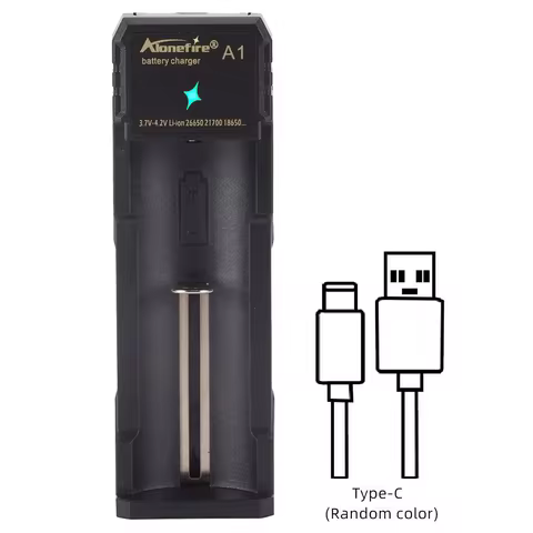 Alonefire A1 USB Charger 3.7V Rechargeable flashlight Headlamp Torch Li-ion battery Charger for 1865