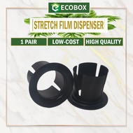 ECOBOX Stretch Film Dispenser Black & Green Stretch Film Holder / Stretch Film Cap / Pair / End Cap 