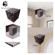 Serenable 3D Optical Illusion Wall Stickers Corner Stickers Decal Wall Art for Gallery Space