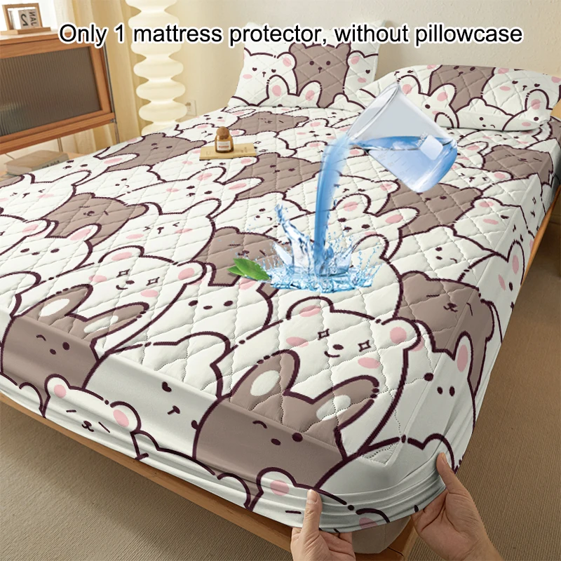 Low price1 Cartoon Cute Animal Little Bear oblique case Waterproof Fitted Sheetbedroom printed bed c