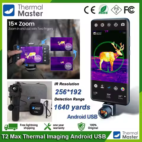 INFIRAY Thermal Master T2 MAX 15mm Lens Thermal Camera Scope for Hunting Thermal Imager Android USB 