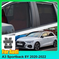 For Audi A3 Sportback 8Y 2020-2022 Car Front Shield Window SunShade Windshield Rear Side Window Curt