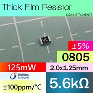 5.6k 0855 ±5% 125mW Thick Film Resistor 5.6k 562 GiantOhm GR0805J5K6T5G00