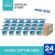 AIME Cotton Pad 40G เอเม่ สำลีแผ่นทำความสะอาดผิวหน้าห่อเล็ก (24 ห่อ)