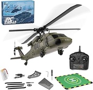 MindXplore WL K170 RC Helicopter Model, Black Hawk UH-60L 170 Size 4CH Flybarless Helicopter with Ad