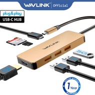 Wavlink Aluminum USB C HUB With 4K HDMI 3* 5Gbps USB SD Card PD100W