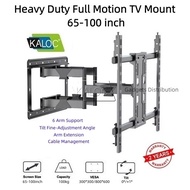 KALOC KLC H10 Pro Large Heavy Duty Full Motion Cantilever 65 to 100 Inch TV Wall Bracket Wall Mount 
