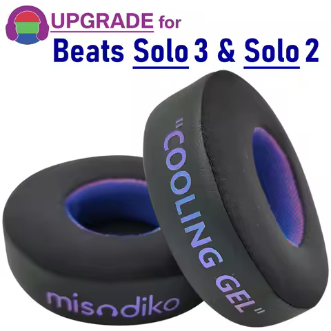 misodiko Upgraded Ear Pads Cushions Replacement for Beats Solo 2 & Solo 3 Wireless On-Ear Headphones