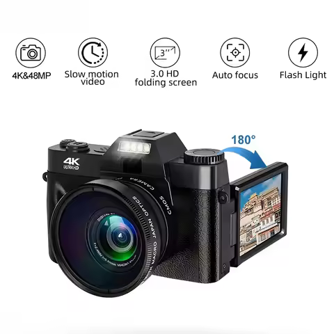Camera Retro Digital Vintage Digital Camera 16X Digital Zoom 4K WIFI Retro Vlog Recorder YouTube 3.0
