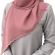 [HIDAYU PREMIUM] Bawal Sulam Scallop Tudung Bawal Cotton Premium Plain Cotton Voile Bidang 45 Corak Borong Murah Hijab