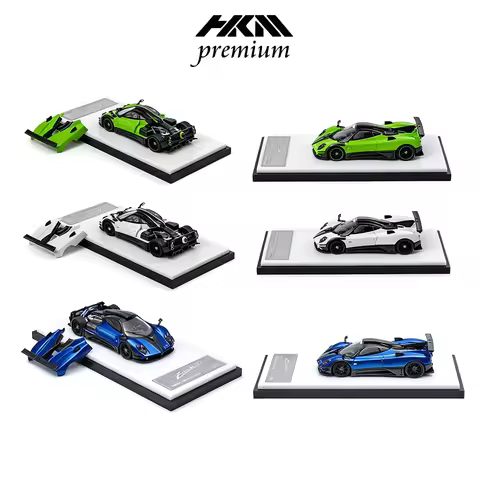 HKM Premium 1:64 Pagani Zonda 760 Diecast Model Car Collection (3 Variants: Green/White/Blue) With O