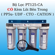 Bộ Lọc Thô 4 Cấp Lọc 10 Inch 2 Ron PROTECC PT125 Chính Hãng - Lọc Nấu Ăn Tiền Lọc Phù Hợp Chung Cư