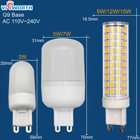 G9 LED Light SMD3014 3W LED Bulb SMD2835 5W 7W 9W 12W 15W LED Lamp Crystal Corn Bulb 360 Degree Home