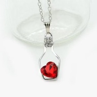 MERAH Fashion necklace red heart bottle pendant necklace
